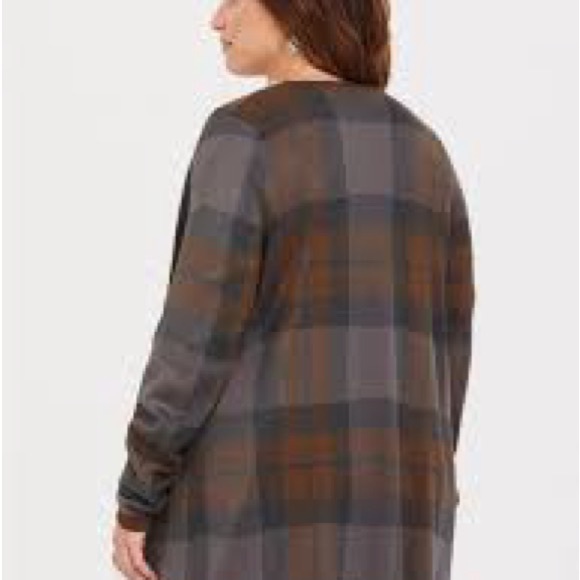 Gray and Brown Waterfall Cardigan Sweater from the Outlander at Torrid - Picture 2 of 11